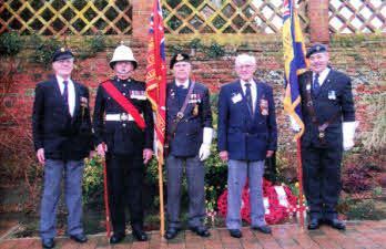 Tommy Jess, second from right, at the recent memorial service. Pic by Gordon Ridgewell. US1210-
