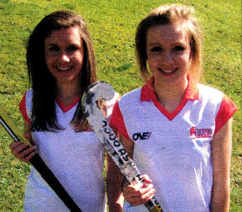 Year 11 Wallace High School pupils Lisa MacDonnell and Steffi Baron who played for the Ulster under 16 B hockey squad recently versus Leinster in Dublin.