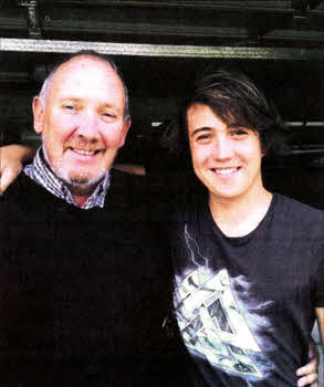 Andrew with his father Harry Lawson.