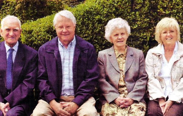 Albert Harris, Grant McClellan, Anne Harris (nee McLernon) and Denise McClellan.