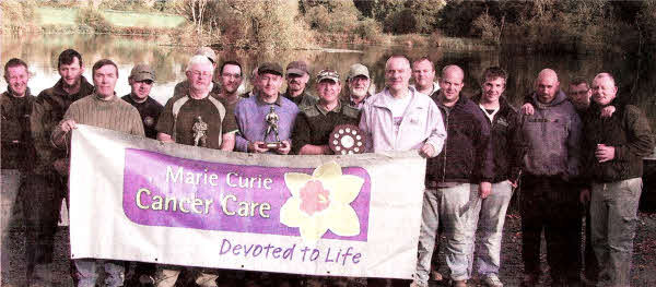 Competitors who took part in the NACCO Hugh Brunty Memorial Competition in aid of Cancer at lslanddeny Fishery.