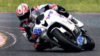 lan Lowry on way to the victory in the Supersport race.