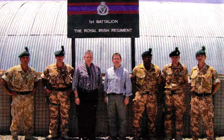 Lagan Valley MP Jeffrey Donaldson and First Minister Peter Robinson visiting troops from the Royal Irish Regiment as they prepare for deployment in Afghanistan