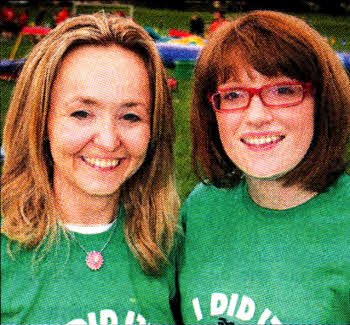Patricia Webber and Heather Lundy, from Action MS, at the charity's 'H's a Knockout' fundraiser at Lisburn Leisureplexl US3610516cd