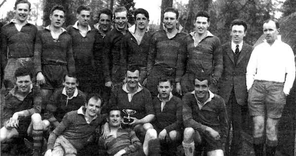 The successful Lisburn Academicals team with the Llsgannon Cup they won in the 1950's. Included are back left, Archie Dickson, Nicky Reilly, Lawrence Corkin, Jim Anderson, Alan Simspon, George McCready, George Saulters, Ken Elliott, Ronnie Shirlow, Robert Bell. Front left, John McCready, Robin Cruikshanks, Bob Keeney, Jim Cruikshanks, Frank Pettigrew, Bobby Watson and John Lilley.