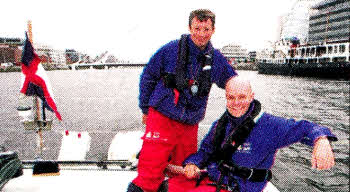Team Mark Pollock and Mick Liddy on board the Yacht they will race around Ireland.