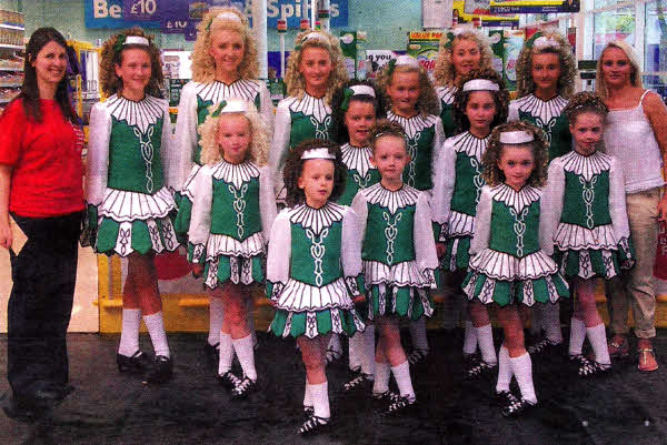 Members of The Lawrenson - Toal Academy of lrish Dance at the Tesco store in Crumlin