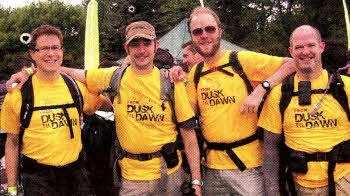 The local Trailtrekkers from left to right: Jeff Smith, Mark Doak, Chris Hill and Colin Smith.