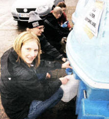 The water station in Lisburn was a welcome sight for many.
