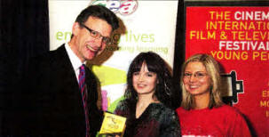 Katie Humes from Friends' with Bernard McCloskey, Head of Education with Northern Ireland Screen, and Cinemagic rep Claire Baxter.