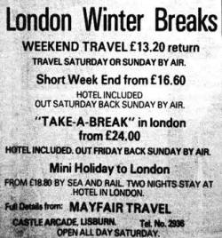 Fancy a London Winter Break for two nights including flight for £16.60?Join the queue.
