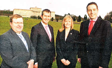 Jonathan Craig, Edwin Poots, Brenda Hale and Paul Givan.