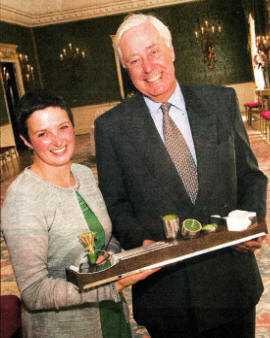 Cara Murphy with Rupert Hambro, Chairman of The Silver Trust.