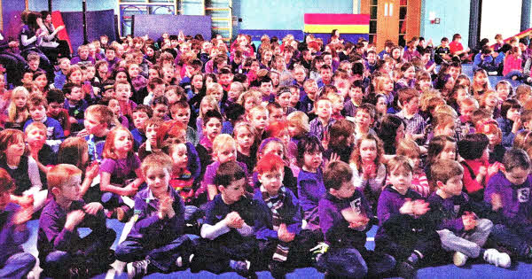 Pupils at Downshire Primary school dressed in Purple recently to support the Thanks for Life--..End Polio Now campaign that plans to totally eradicate Polio the world over.