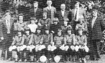 The first ever Lisburn Youth team back in 1973 with Eddie Coulter pictured back left.