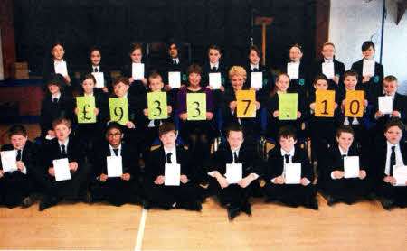 Pupils from Fort Hill College who were presented with awards for their fundraising efforts