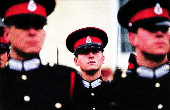 2nd Lieutenant Kilpatrick during rehearsal for his passing out parade