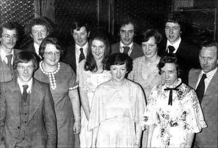 The Hillhall YFC Committee photograph taken in 1976 at the 25th anniversary dinner.