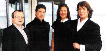 Laurence Llewelyn Bowen (right) with BBC Northern Ireland House of the Year judges, from left, Michael Dunn, Des Ewing and Suzanne