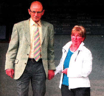 Andy and Patricla Cardy parents of nine-year-old murder victim Jennifer Cardy leave Armagh Crown Court.