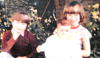 A treasured picture of Jennifer with sister Victoria and brother Philip.