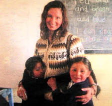 Kayleigh volunteering in the Peruvian Andes