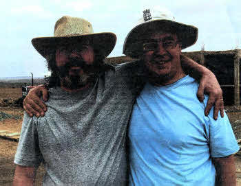 Chris Orr and Mark Jamison at the Maasai Girls School in Kenya.