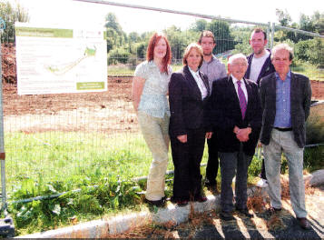 Overseeing the development of the new riverside park are: (l-r) Ms Cathy Burns, Laganscape Manager; Councillor Jenny Palmer, Lisburn City Council; Mr Martin Donnelly, Site Manager of Whitemountain Quarries; Alderman Jim Dillon, Chairman of the Council's Economic Development Committee; Mr Barry Donaghy, Hilden Community Association and Mr Paul Mullan, Heritage Lottery Fund.