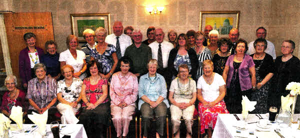 Members of Lagan Valley Rambling Club celebrate their 10th anniversary at the Ballymac Hotel US3811-401PM Pic by Paul Murphy