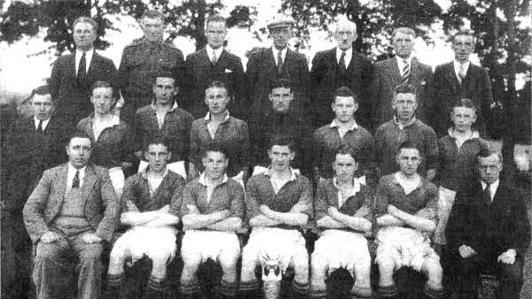 BLAST FR0M THE PAST....An Ulster Star reader left this old photograph with us from days gone by, featuring the Lambeg Bleachers & Dyers, the winners of the IFA Junior Challenge Cup in the 1939/40 season. Back row: Norman Hull, Jim McCord, Joe Turner, C. Mulholland, Jim Maguire, J. Pedlow, T. Harvey. Middle row: Bobby McCabe, T. Robinson, S. Johnston, John Maddison (Captain), Jim Mulholland, Jim Fleming, Phoenix McCurley, Walter Bruce. Front row: Johnny McCabe, Sammy Rainey, D. Johnston, J. McCord, B. Lannigan, Sam Buchanan and T. Totten.