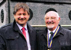 Basil McCrea MLA with John Jamieson, Chairman of the Lisburn Branch of the Royal British Legion