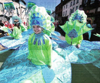 Children participating in Lisburn City's Mayor's Parade which has become one of the largest Carnival Parades of its kind ln Northern Ireland.