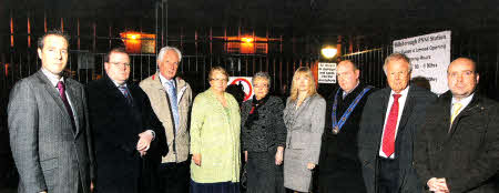 Pictured at Hillsborough Police Station which the Chief Constable is reviewing with a view to closure are:(I-r) Alderman Paul Givan, MLA; Alderman Jonathan Craig, MLA; Ms Greta Mahood, Vice-Chalr of Lisburn DPP; Mr David Reid, Chairperson of Hillsborough CPLC; Councillor Margaret Tolerton, Chairman of Lisburn DPP; Alderman Wllliam Leathem, Deputy Mayor of Lisburn; Ms Brenda Hale, MLA; Mr Trevor Lunn, MLA and Councillor Paul Stewart who are all opposed to this proposal.