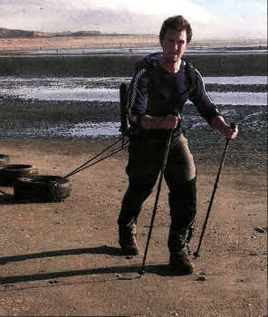 Richard training for the arctic at Murlough Bay