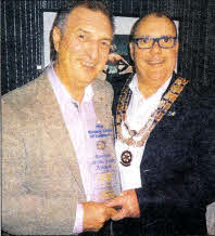 Gary Corkin is presented with his award