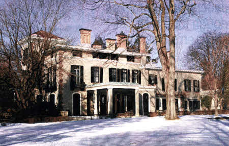 Sam Sloan's home at 61 Lisburne Lane, New York, which overlooks West Point Military College.