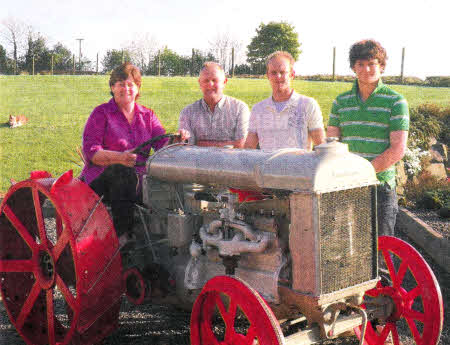 From left to right is Helen Coulter (Caroline's mum), Ronnie (Caroline's Dad), James (Caroline's brother) and William (Caroline's brother).