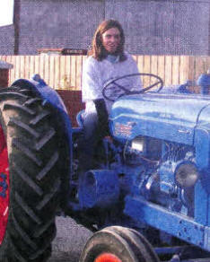 Caroline participating in the Ladies Tractor Road Run which was held in 2008 for Ovarian cancer.