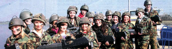 Travel and Tourism students from SERC Lisburn Campus are pictured before going into `battle' at the Fermanagh Share Centre, where they were on residential.