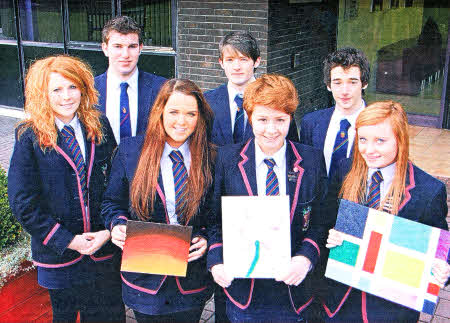 Above: The winning Young Enterprise team from Wallace, Le Dessin