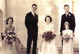 Kathleen and William Roe on their wedding day
