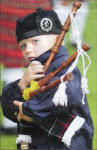 A young piper from Drumlough Pipe Band, Hillsborough. 