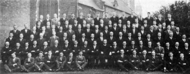 Canon J.S.Taylor was Rector of Lisburn Cathedral from 1924 to 1950. His work is fittingly represented by the photograph below showing the one hundred and two men of his Bible Class grouped outside the Cathedral in 1929.