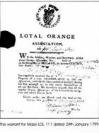 The warrant for Maze LOL 111 dated 24th January 1799