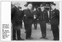Opening of the present Fire Station by Mr. Woods, Chairman of the Fire Authority on 26th April, 1974.