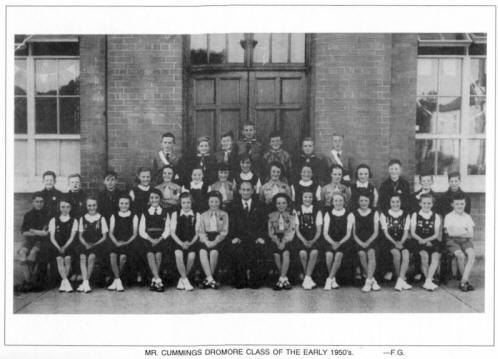 MR. CUMMINGS DROMORE CLASS OF THE EARLY 1950's. -F.G.