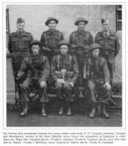 Our looking back photograph features the young soldier crack-shots of 'D' Company (Dromore, Dromara and Waringsford), winners of 4th Down Battalion Home Guard rifle competition at Ballykinlar in 1943. Back row: Major Wm. Copeland (dec'd.), Private S. Johnston, Private M. Ferguson (dec'd), Lieut. Wm. Hart (dec'd). Seated : Private J. McClorey, Lance Corporal G. Adams (dec'd), Private W. Campbell.