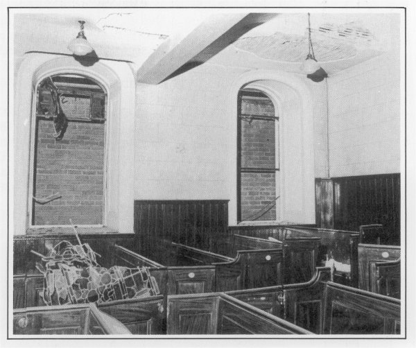 Damage in the Church and windows