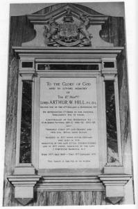 Memorial to Lord Arthur W. Hill. P. C. D. L