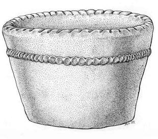 Fig. 3. A `souterrain pot' of Lagan-valley type, with thumb-impressed cordon (drawn by D. Crone).
